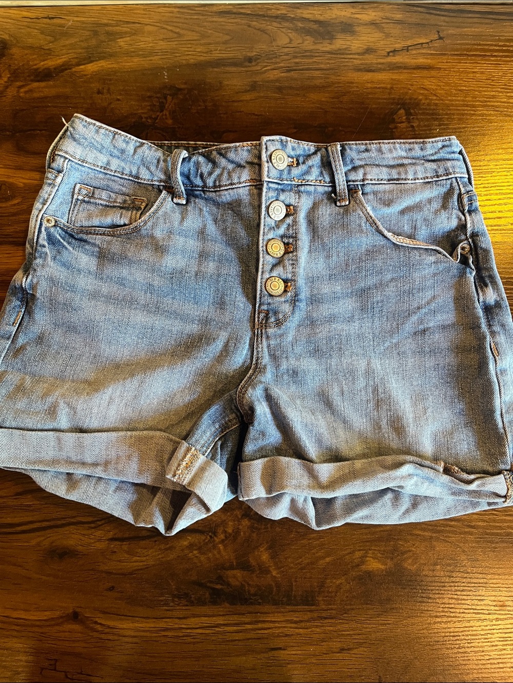 Old Navy button fly short shorts high rise secret Slim cuffed